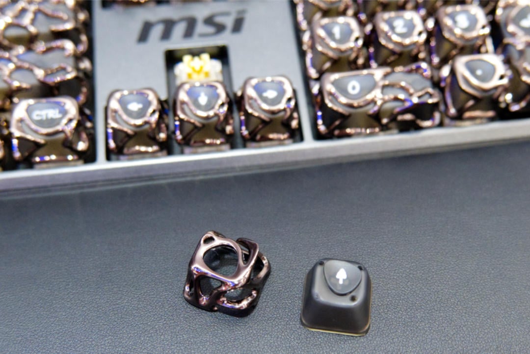MSI STRIKE Pro Wireless Special Edition keycaps deconstructed.