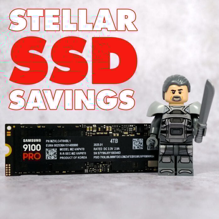 Samsung 9100 Pro SSD, with 