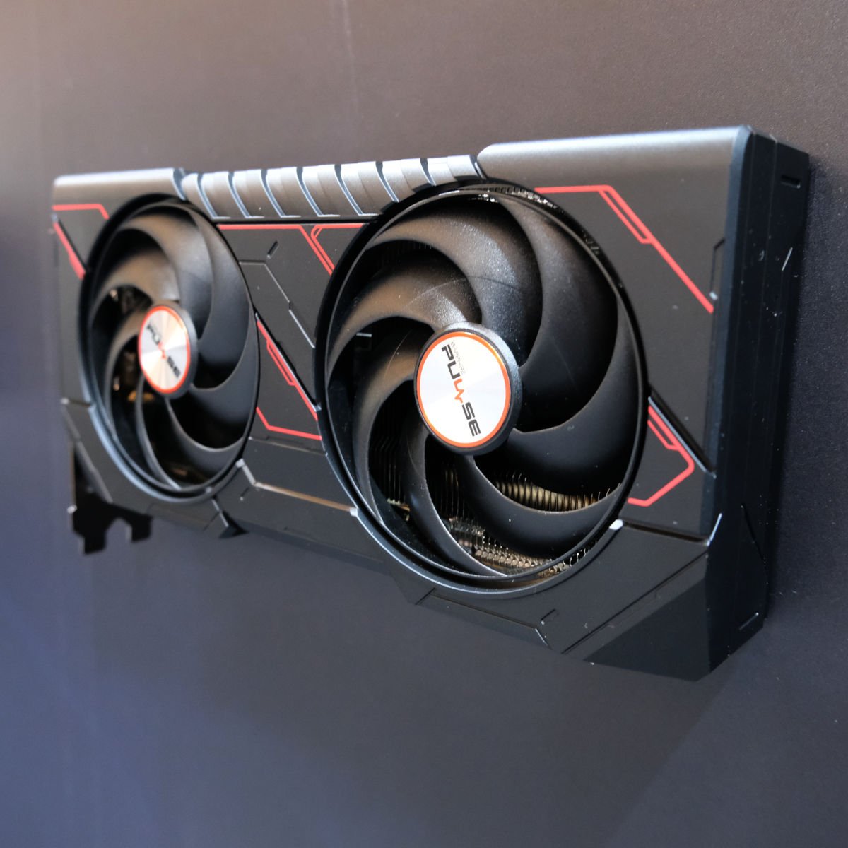 Side-on view of Sapphire Pulse Radeon RX 9060 XT.
