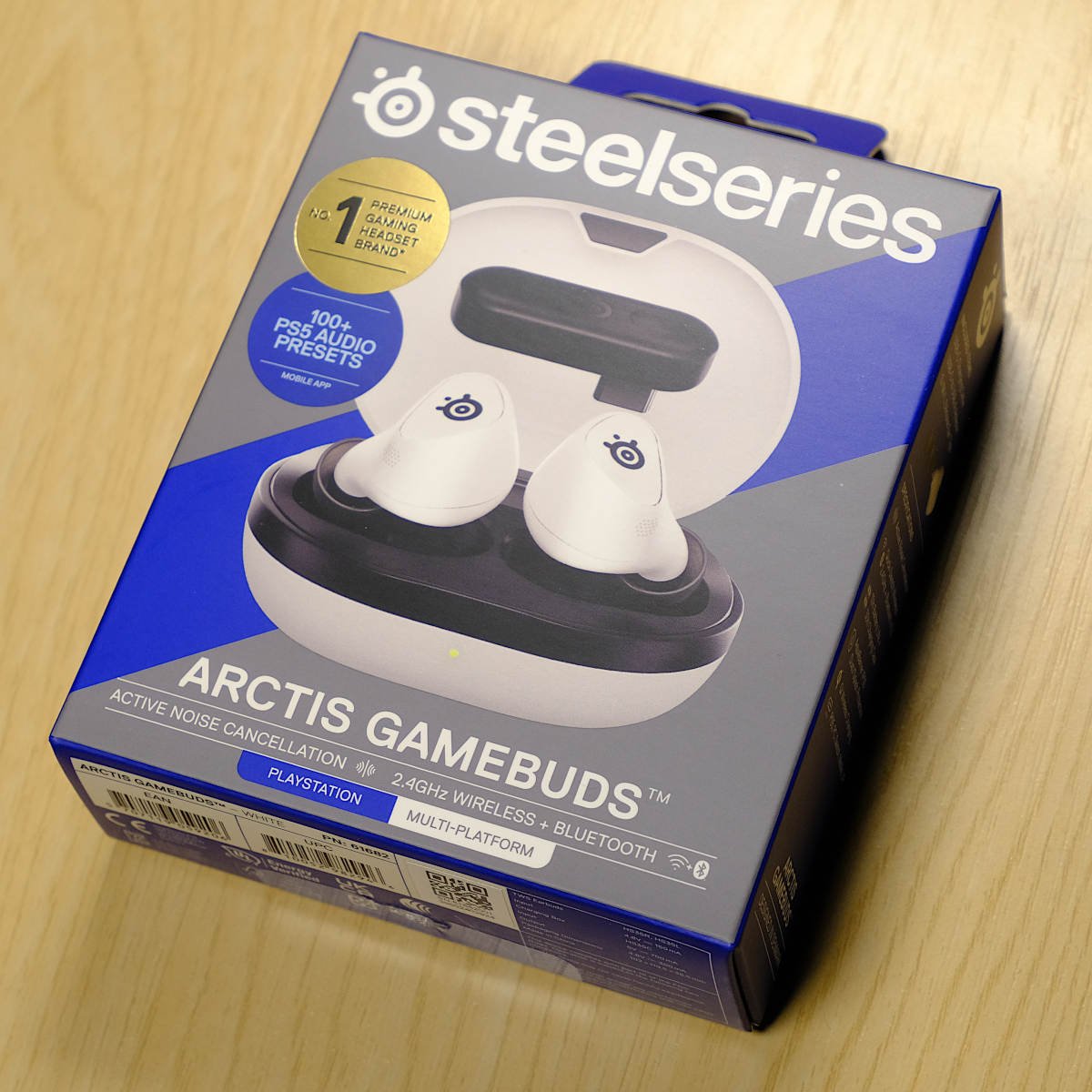 SteelSeries Arctis GameBuds Retail Packaging, unopened.