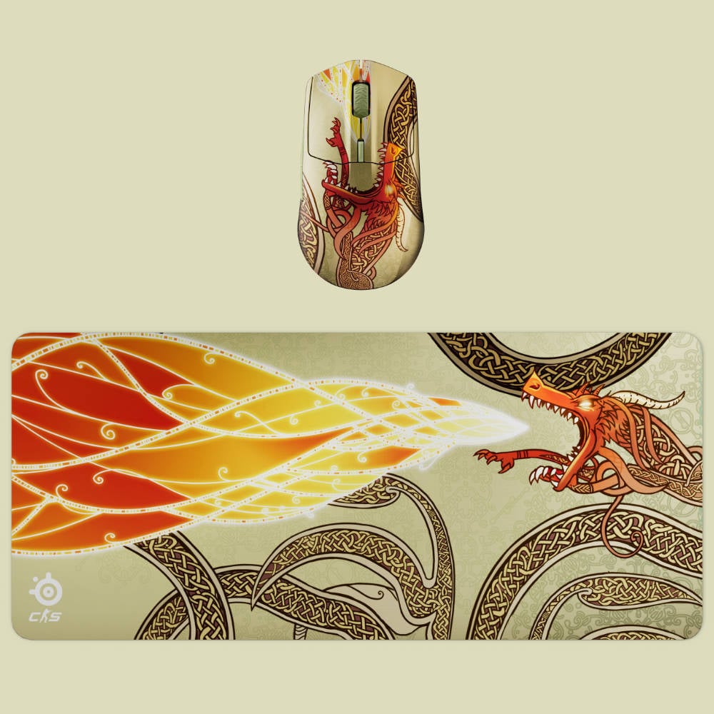 CS2 Dragon Lore mouse and mouse pad.