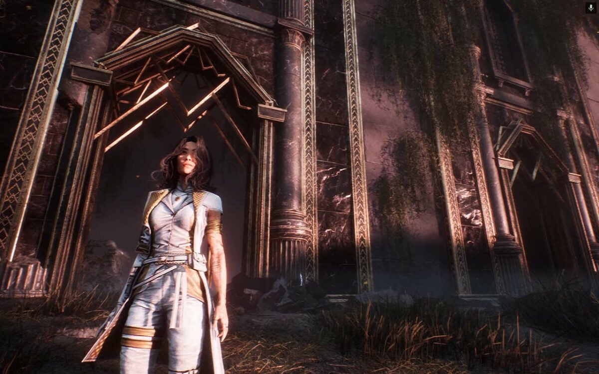 Lune in Clair Obscur: Expedition 33 on Steam Deck via GeForce Now.