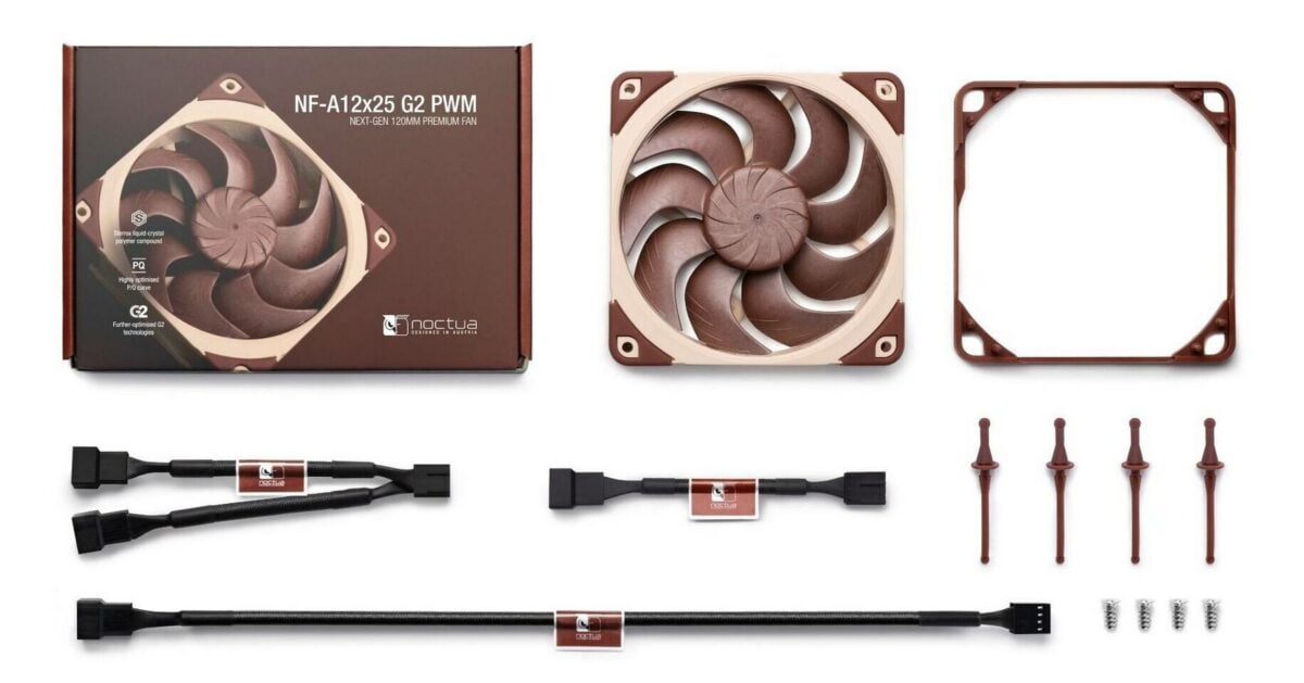 Noctua NF-A12x25 G2 fan bundle.
