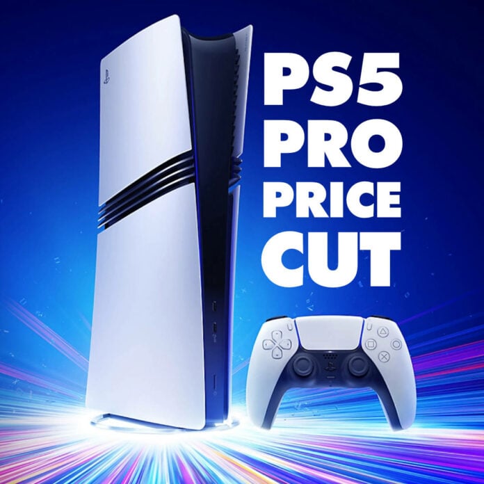 PS5 Pro with controller and the words 