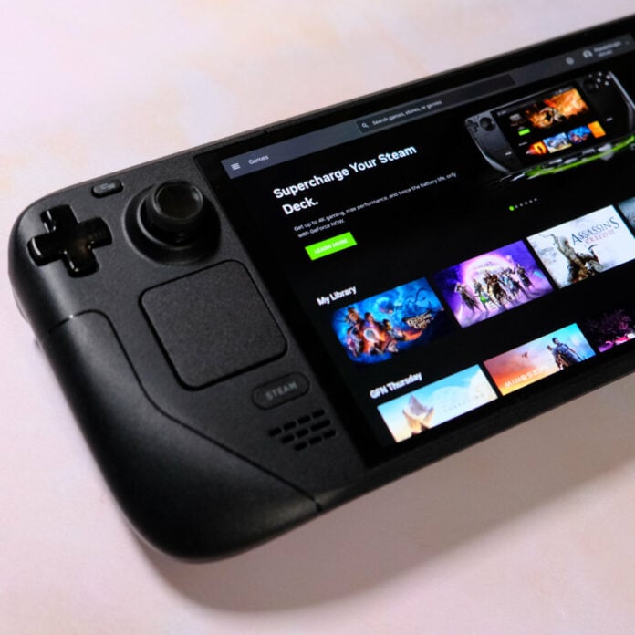 Steam Deck running Nvidia GeForce Now natively via its new app.