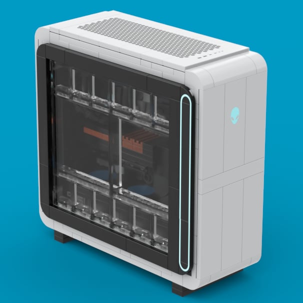 Alienware Area 51 Brick Kit side-on view.
