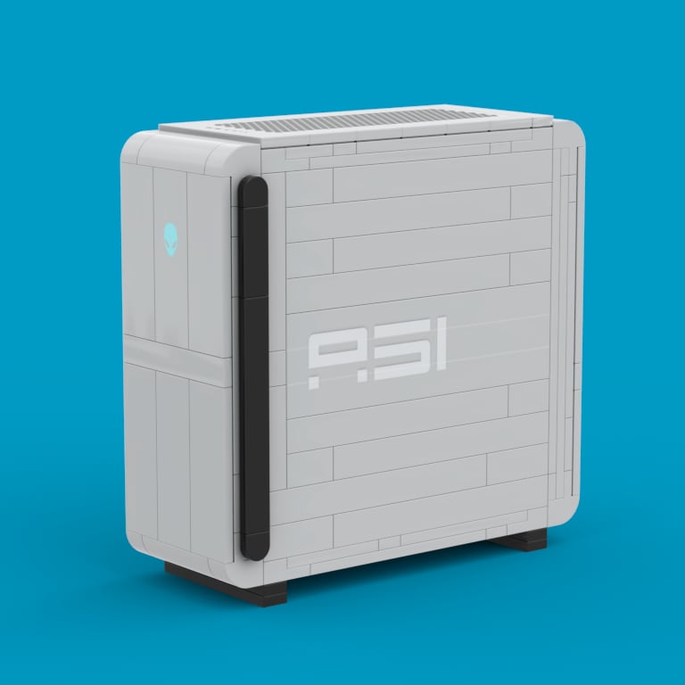 Alienware Area 51 Brick Kit, focussing on its rear side panel.