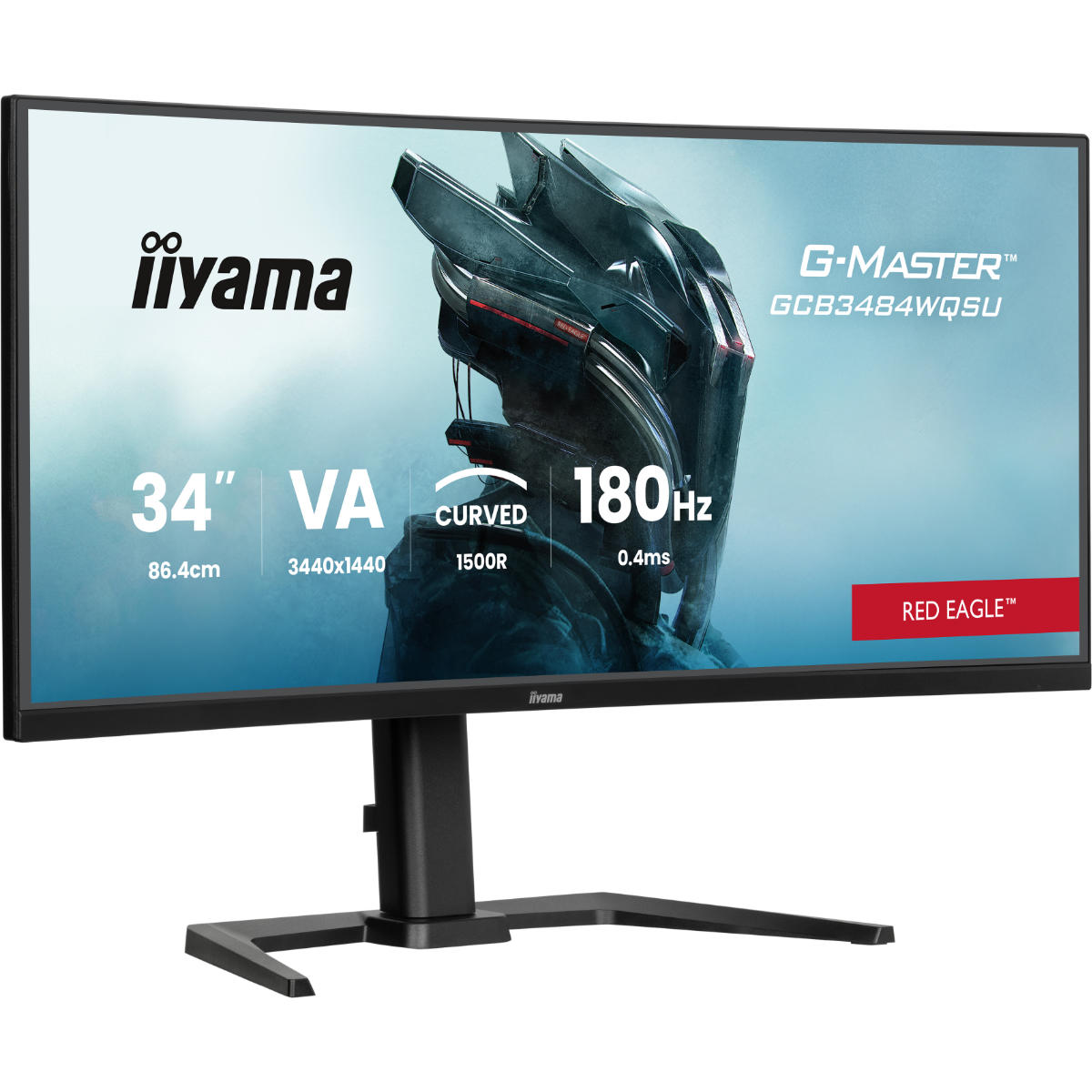 iiyama G-MASTER GCB3484WQSU-B1 against a white background.