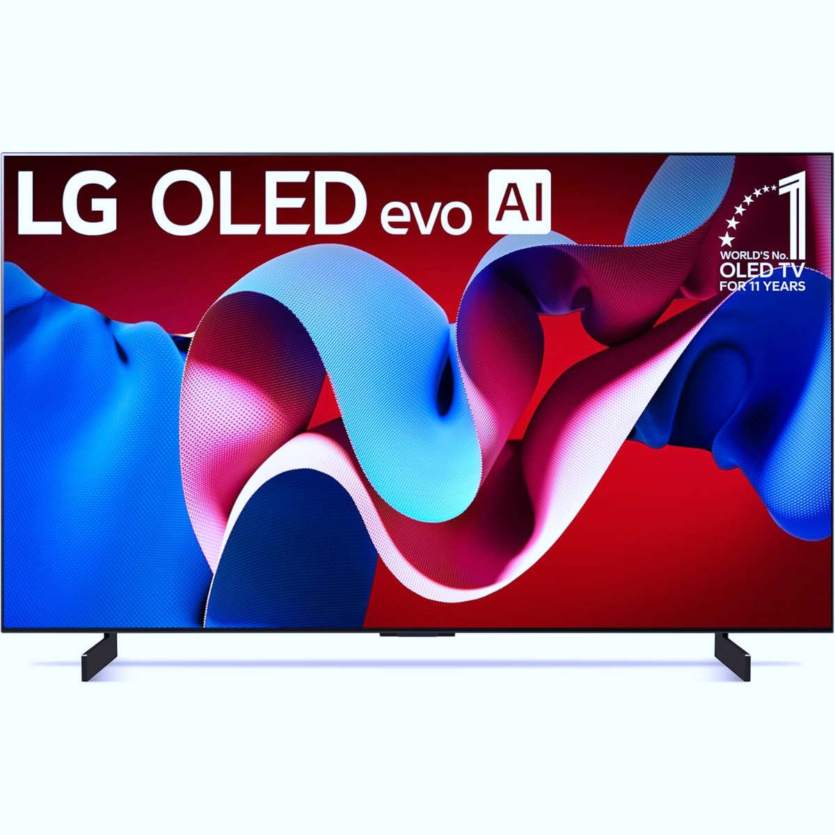 LG OLED evo C4 smart TV against a white background.