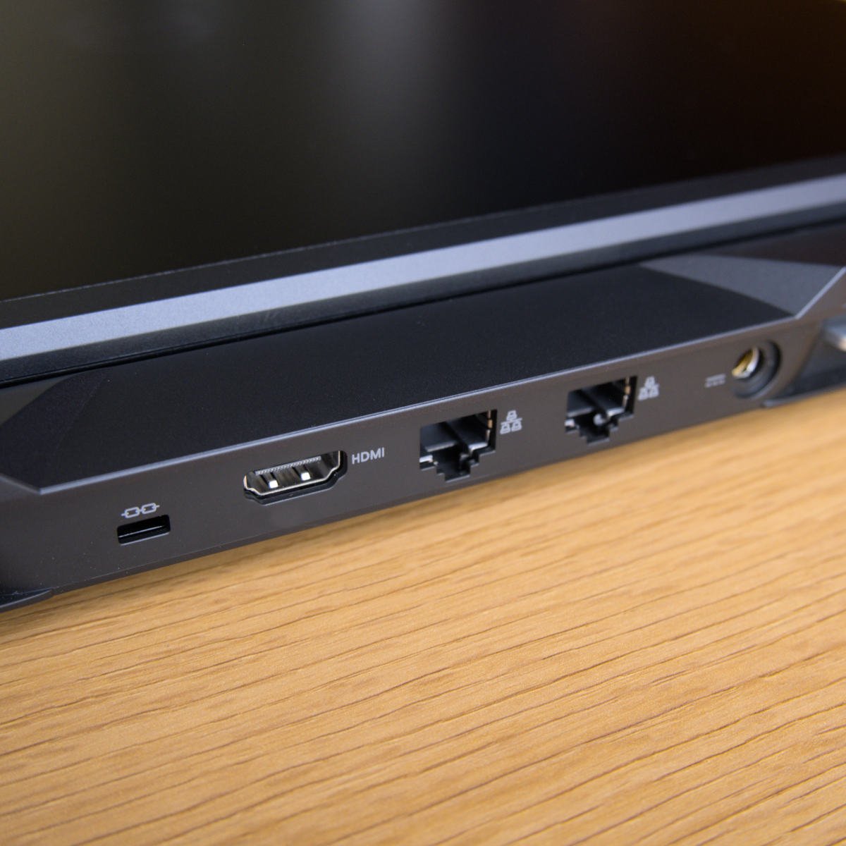 View of ports on the rear of PCSpecialist Recoil 18.