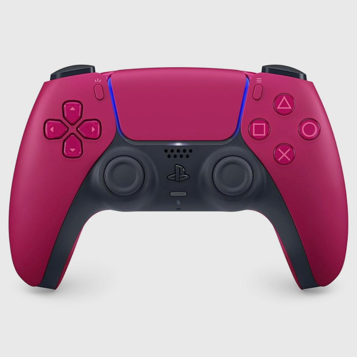 PlayStation DualSense in Cosmic Red facing front.