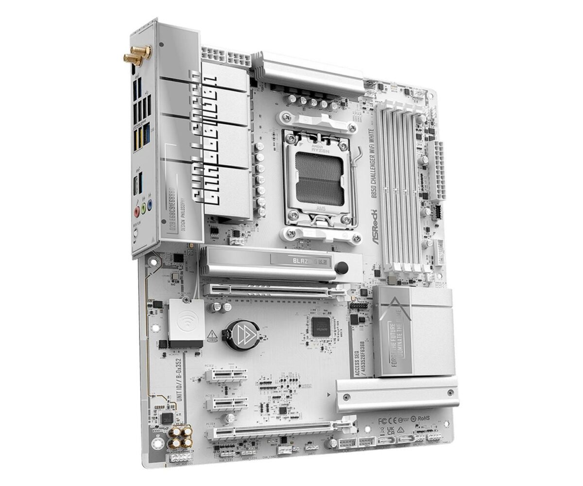ASRock B850 Challenger WiFi White side.