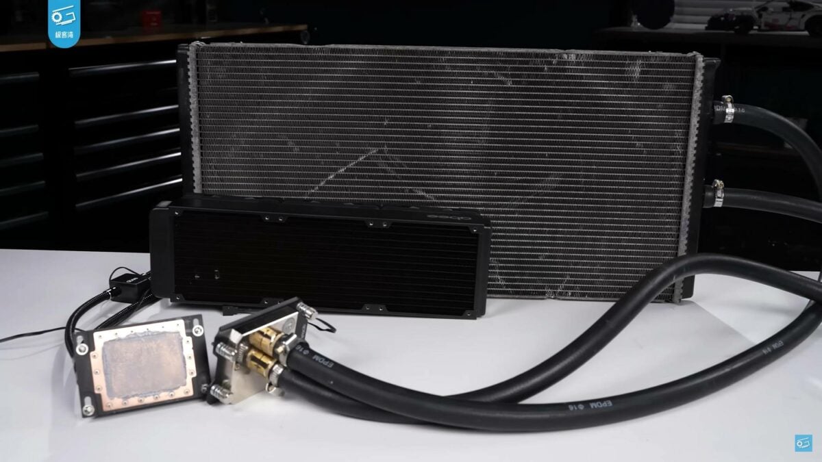 BMW M4 radiator vs PC 360 radaitor.
