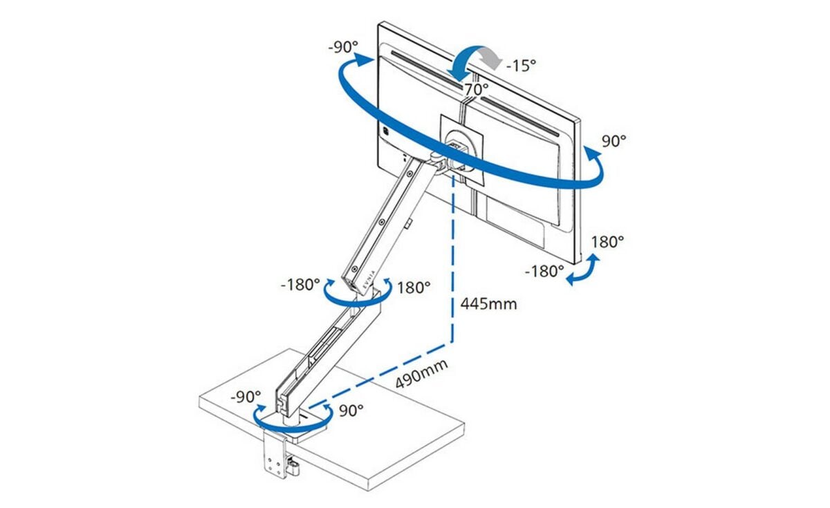 Philips 24M2N5200X monitor arm.