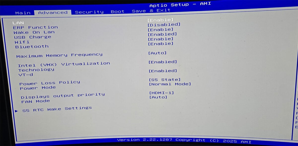 Geekom IT12 2025 Edition - BIOS