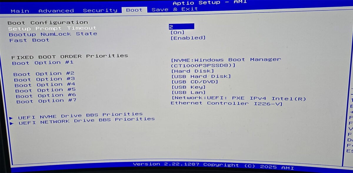 Geekom IT12 2025 Edition - BIOS