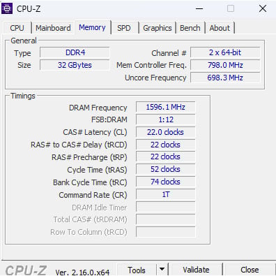 Geekom IT12 2025 Edition - CPU-Z Memory