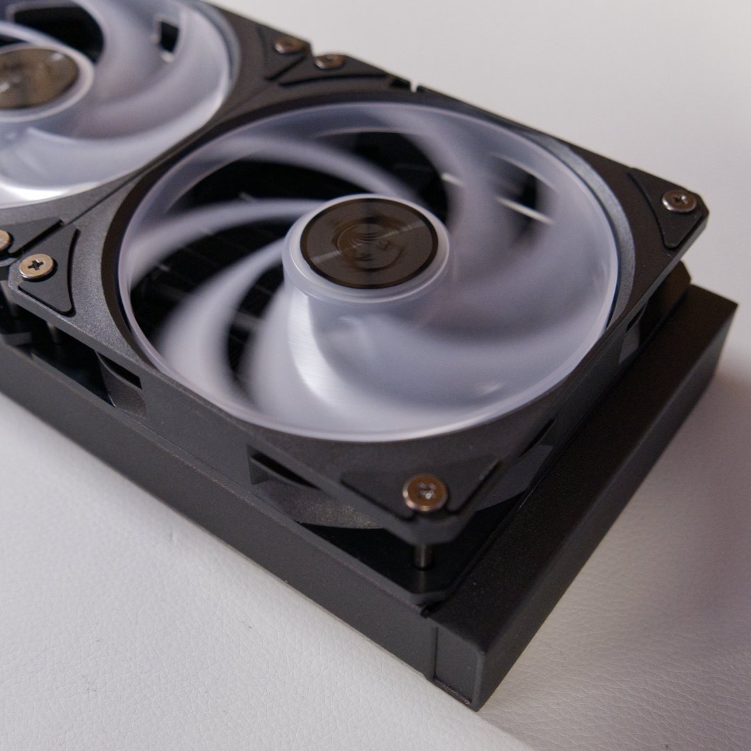 MSI MAG CoreLiquid A13 360 CycloBlade fans.