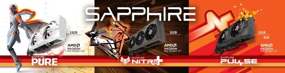 Sapphire Radeon RX 9060 XT Series - Pure, Nitro+ and Pulse
