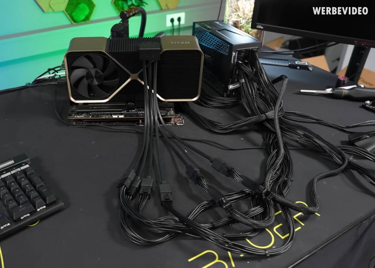 Nvidia RTX Titan Ada power cables.