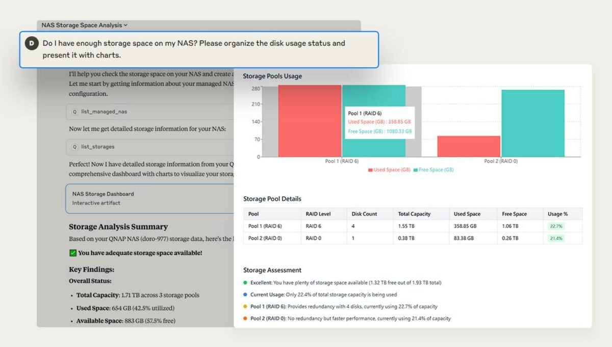 QNAP MCP Assistant example.