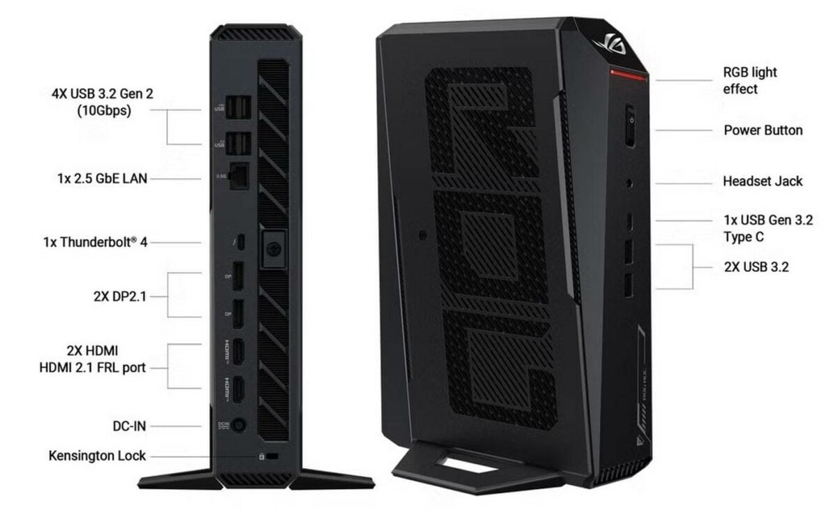 ROG NUC (2025) Gaming Mini PC IO.