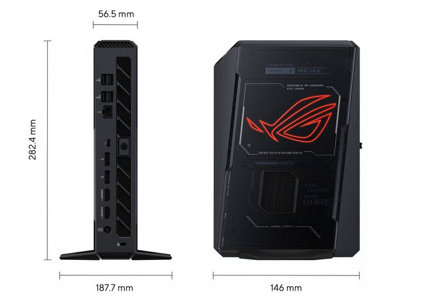 The Asus RTX 5080 and Core Ultra 9 ROG NUC fits sexy hardware