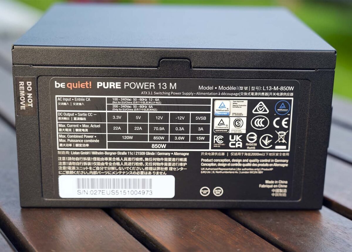 be quiet! Pure Power 13 M 850W - specifications