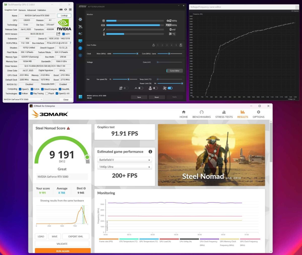 MSI GeForce RTX 5080 16G Expert - Overclocking