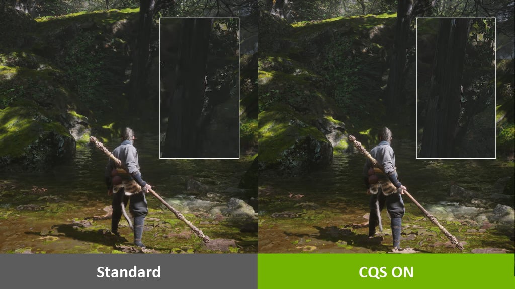 Comparison between CQS disabled (left) and CQS enabled (right).