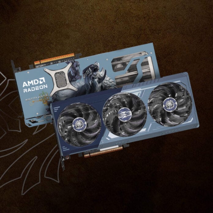 ASRock AMD Radeon RX 9070 XT Monster Hunter Wilds Edition graphics card.