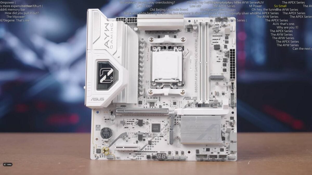 Asus B850M AYW Gaming OC WiFi7 motherboard.