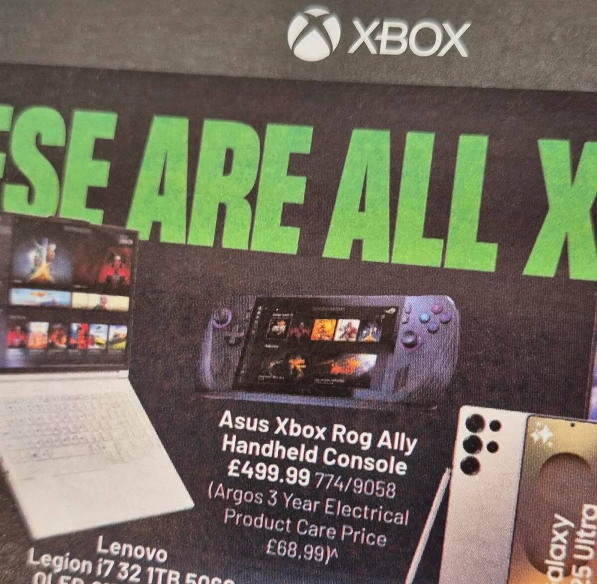 Asus ROG Xbox Ally ad.