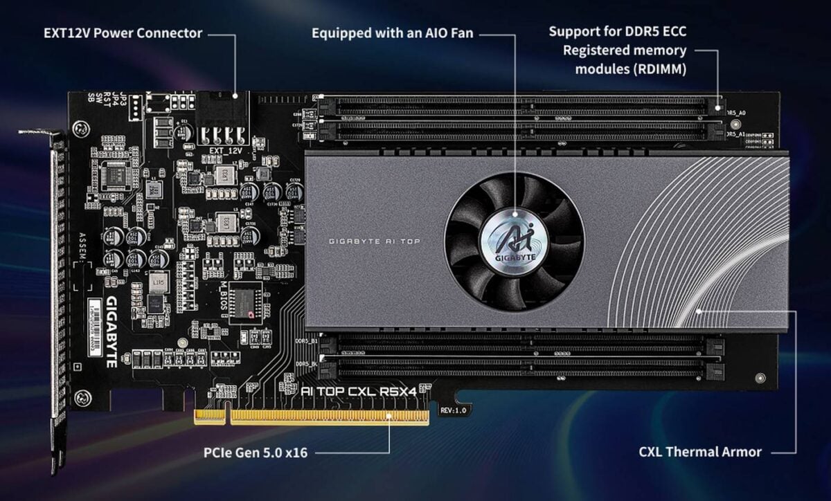 Gigabyte AI TOP CXL R5X4 card.