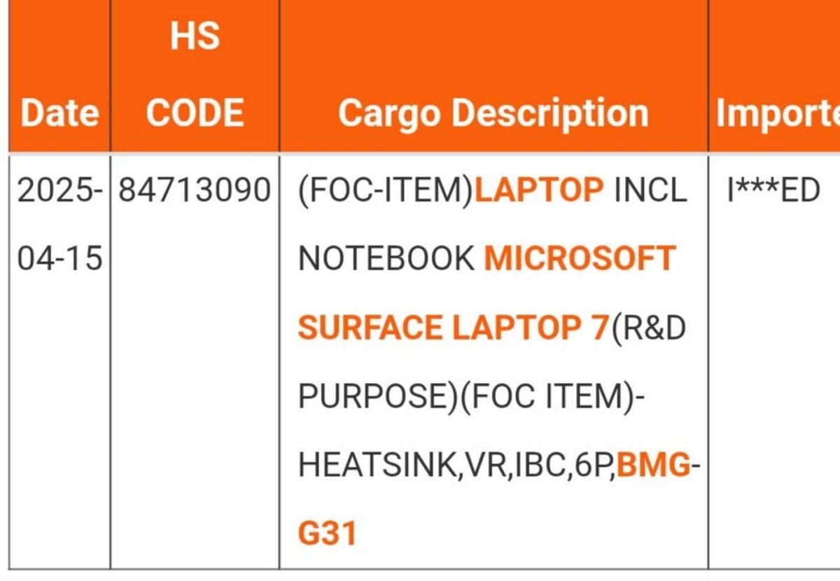 Intel BMG-G31 GPU in shipping manifest.