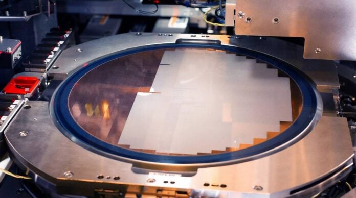 Intel silicon wafer.