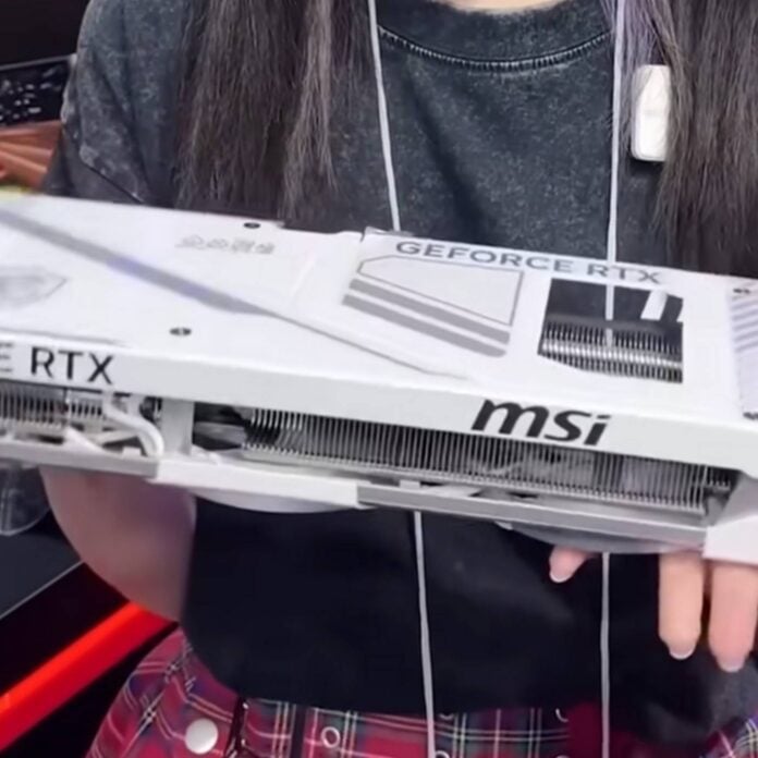 MSI RTX 5070 Ti Ventus GPU with hidden power connector.