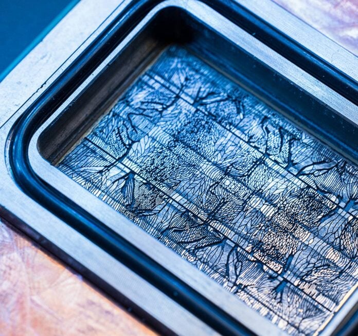 Microsoft chip Microfluid channels.