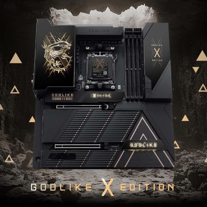 Key art showcasing MSI MEG X870E Godlike X.