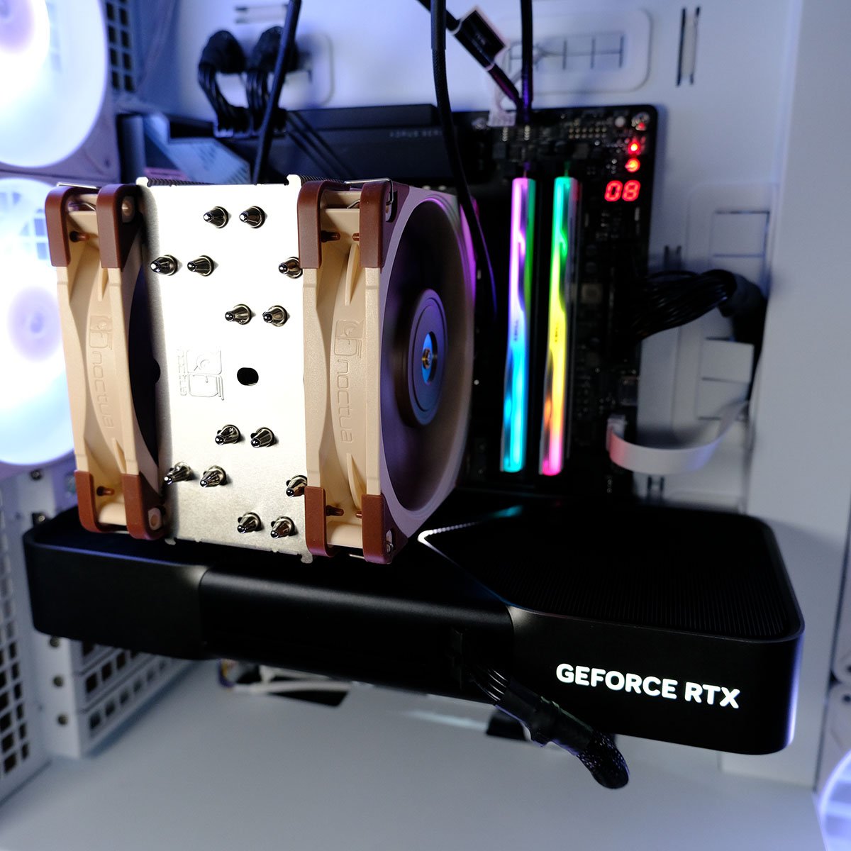 NH-U12A, cooling Ryzen 7 9800X3D inside the test system.