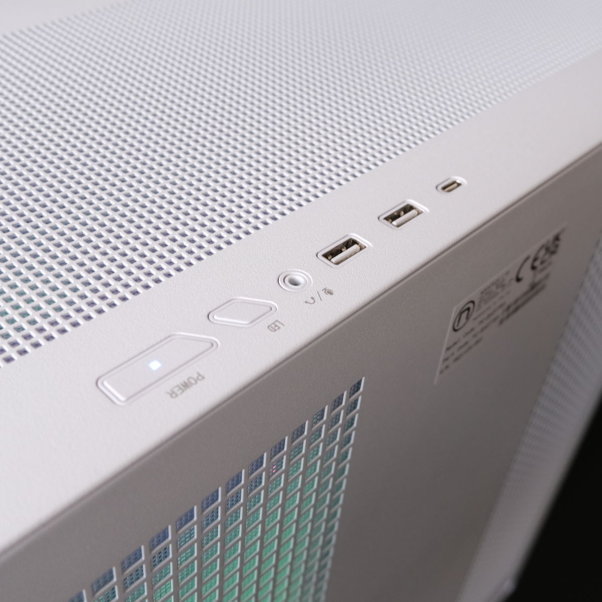 A close up of Novatech Reign Sentinel's fan hub, showcasing the system's case I/O.