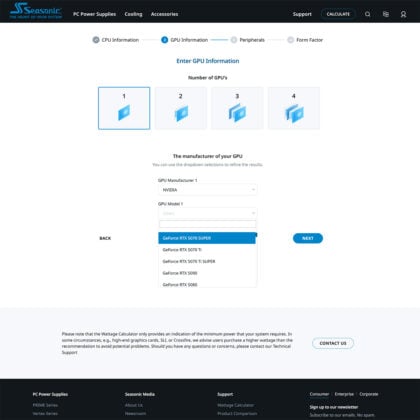 Nvidia RTX 5070 Super and RTX 5070 Ti Super TDPs leak via Seasonic PSU