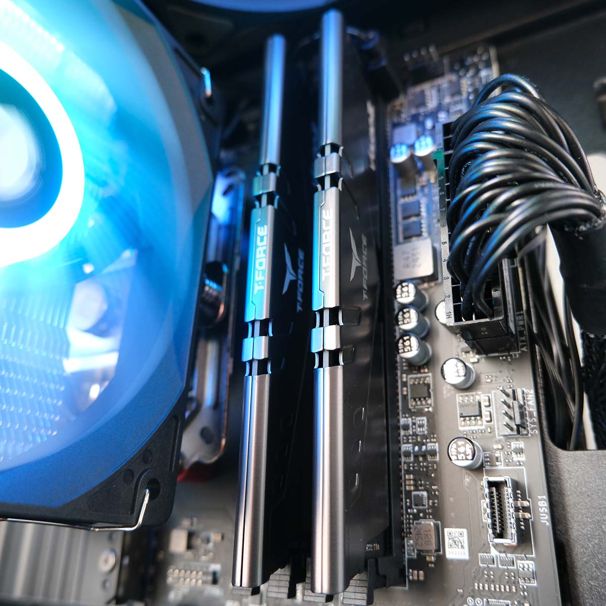 A close-up of the RAM inside OcUK Gaming Mach 3.1.