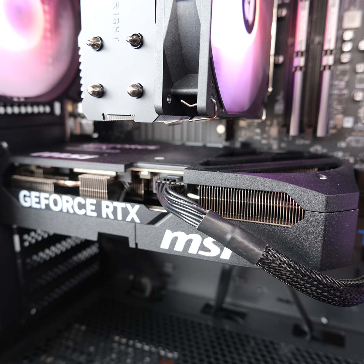 A close-up of the GPU inside OcUK Gaming Mach 3.1.