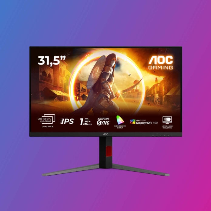 AOC U32G4U gaming monitor.