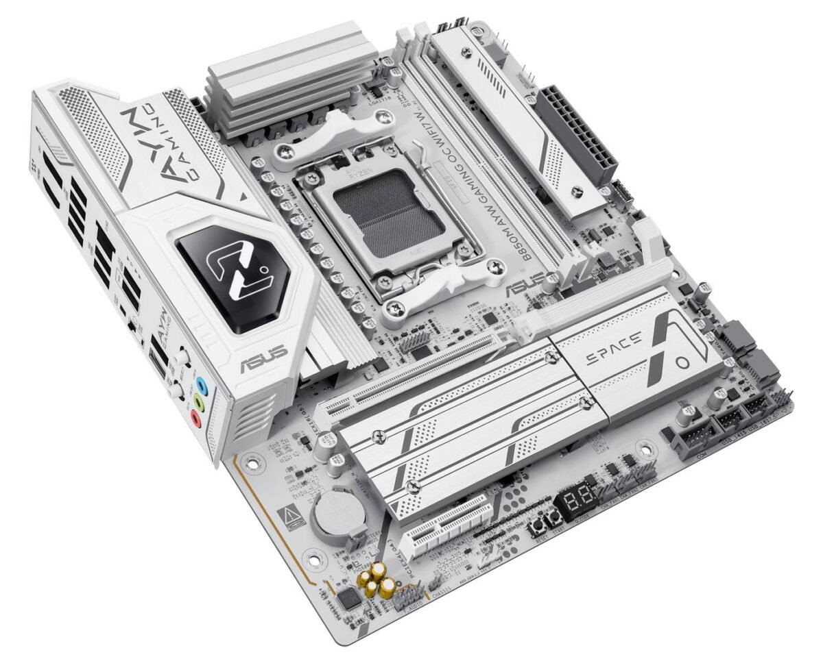 Asus B850M AYW Gaming OC Wi-Fi motherboard.