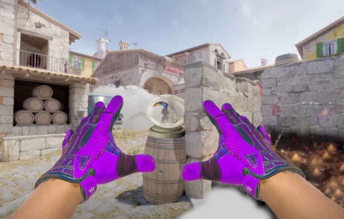 CS2 gloves in action.