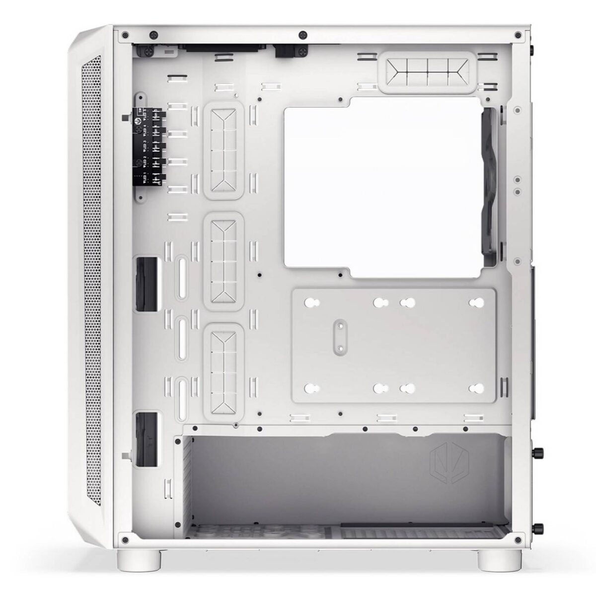 Endorfy Arx 500 White ARGB cable management.