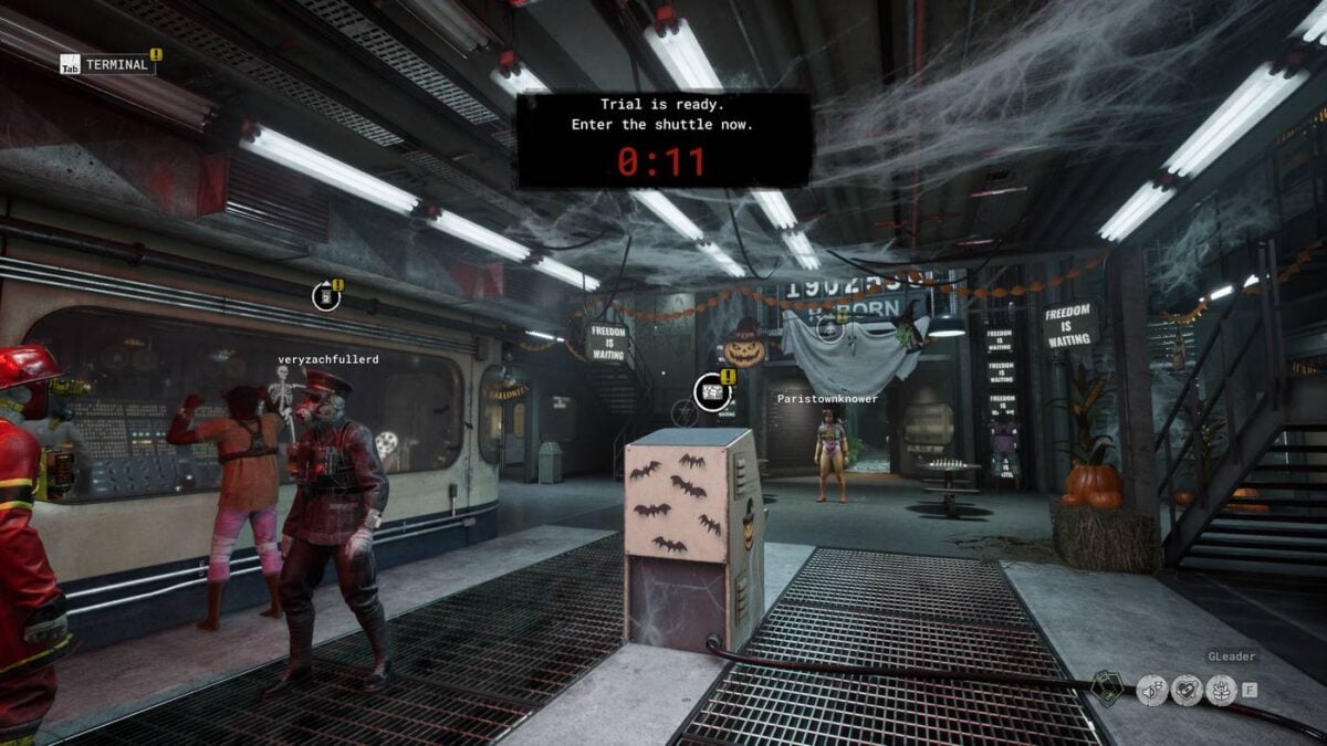 The Outlast Trials lobby.