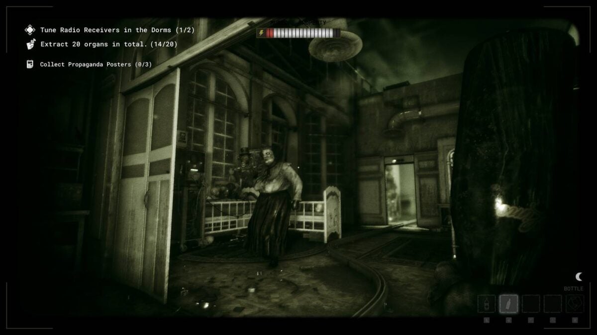 The Outlast Trials night vision.